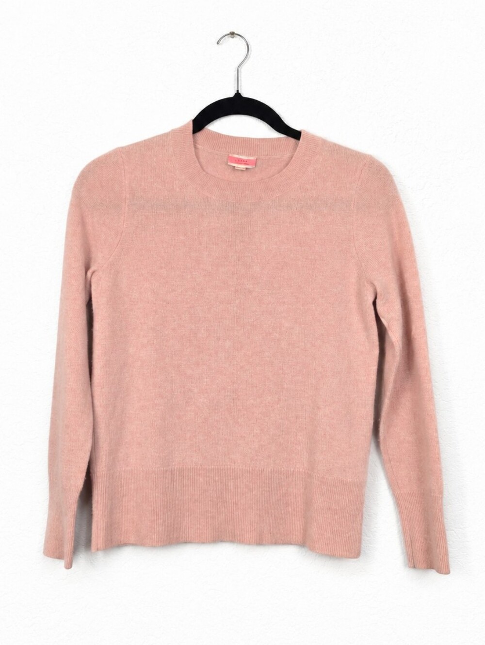 J.Crew 100% Cashmere Sweater Blush Pink Crewneck Quiet Luxury Minimalist XS